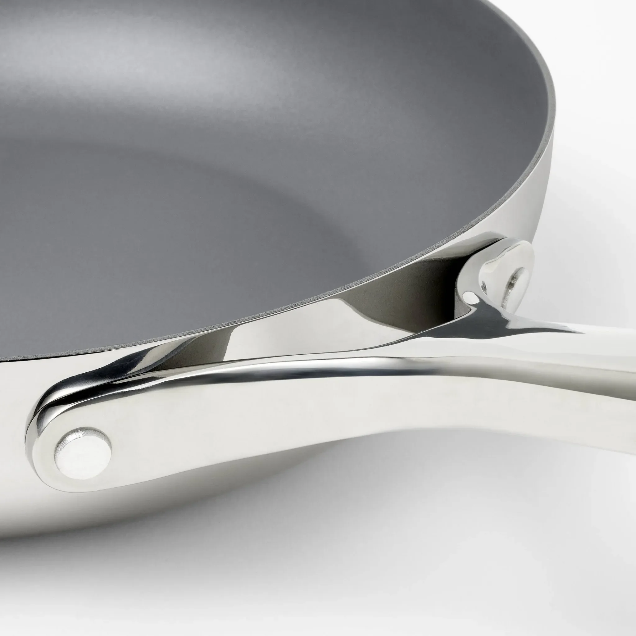 2pc Stainless Steel Ceramic Coated Nonstick Fry pan Set Dark Gray (See Description) - Kaedas