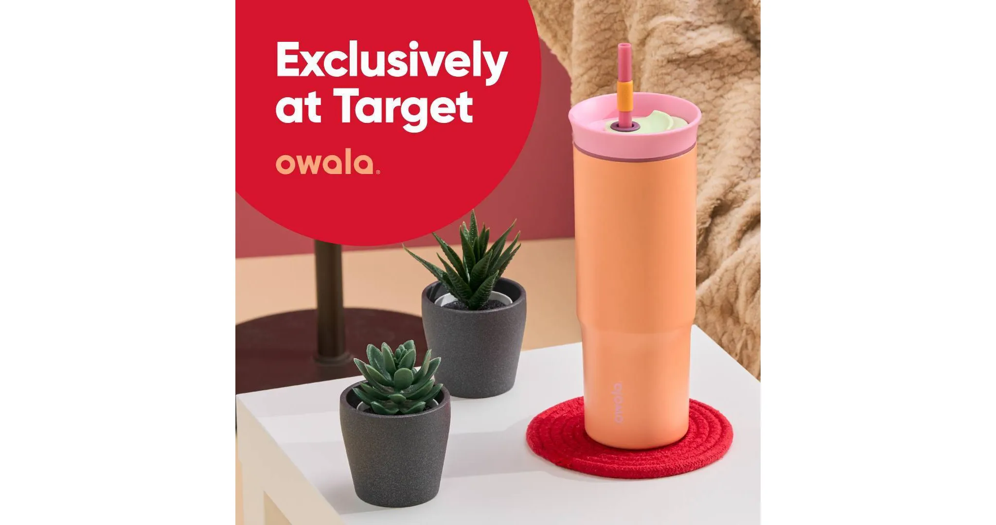 24oz Stainless Steel Straw Tumbler - Tangy Tango: Insulated, Leakproof, BPA-Free - Kaedas