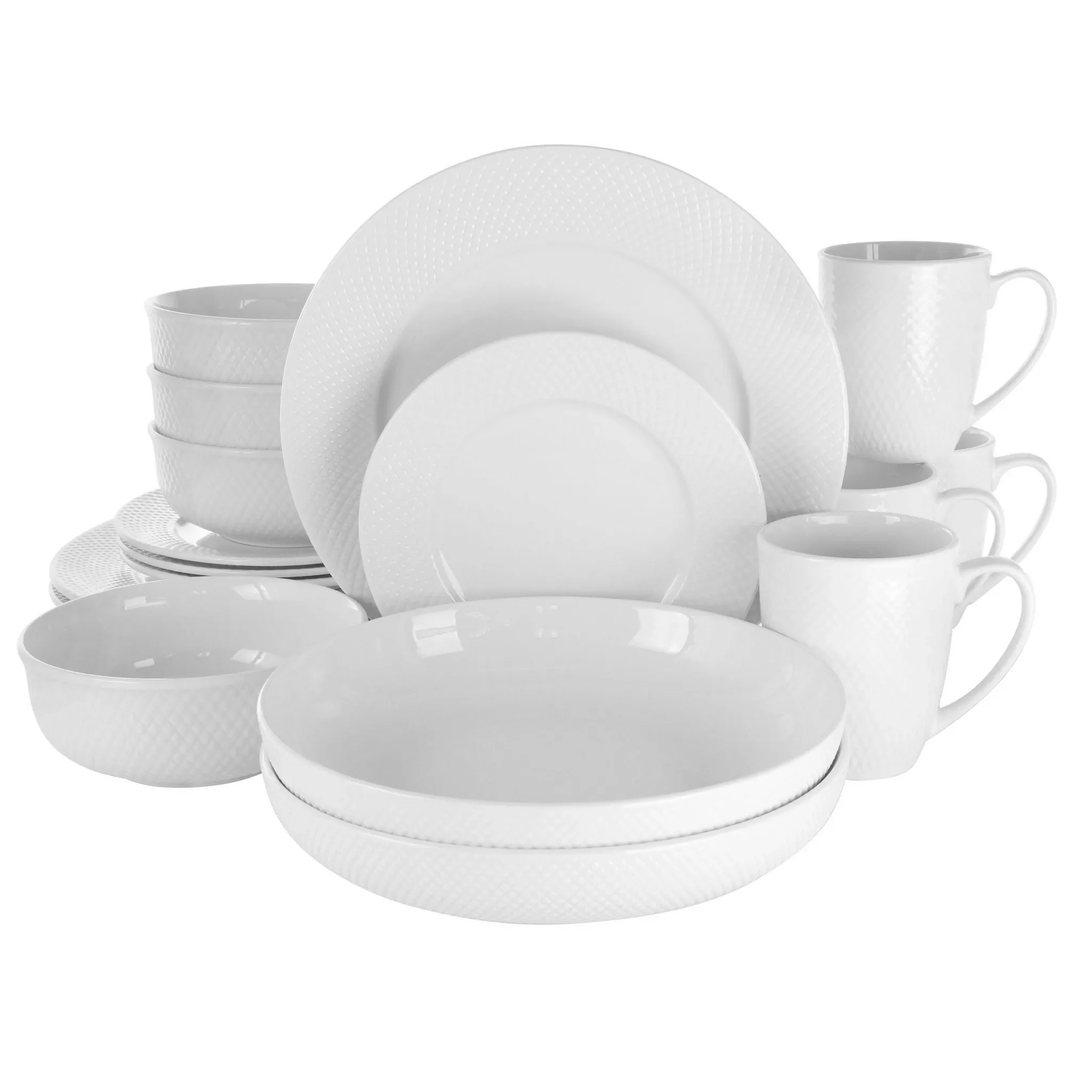 18pc Round Dinnerware Set - Service for 4 - Kaedas