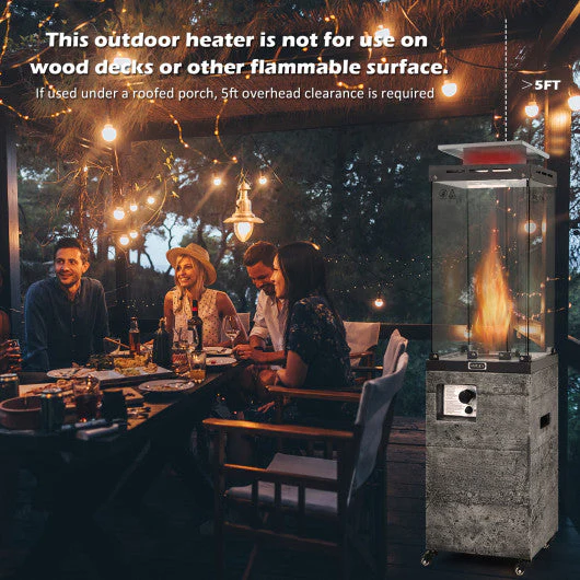 41 000 BTU Propane Patio Heater With Metal Hood-Dark Gray - Kaedas