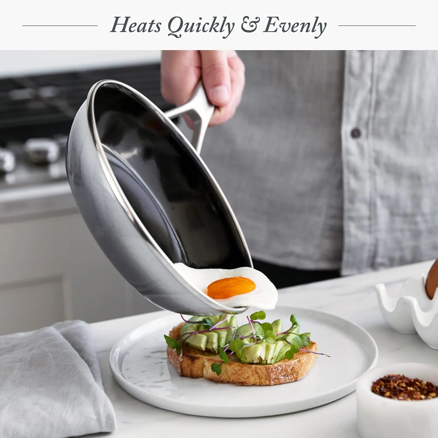 Steel Core Enameled Frypan - 8-Inch - Kaedas