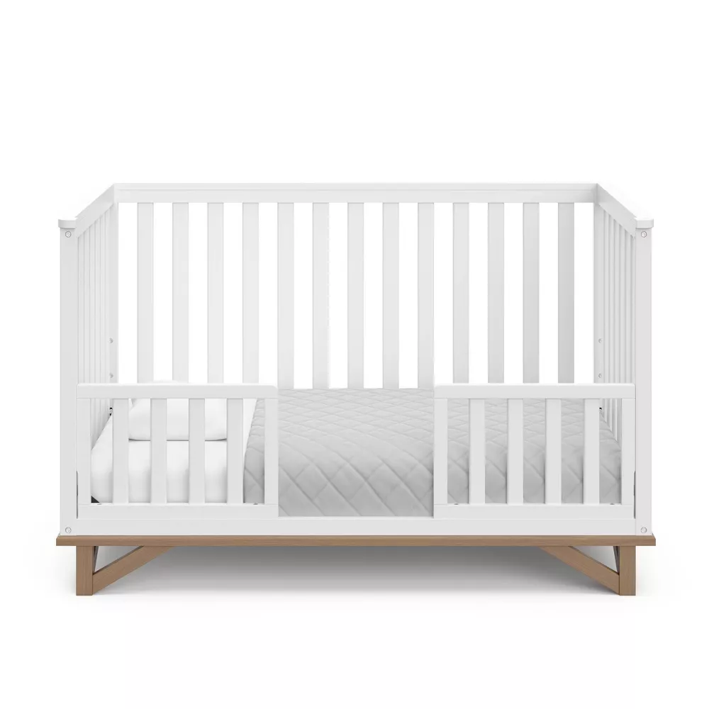Santa Monica 5-in-1 Convertible Crib - White/Vintage Driftwood - Kaedas