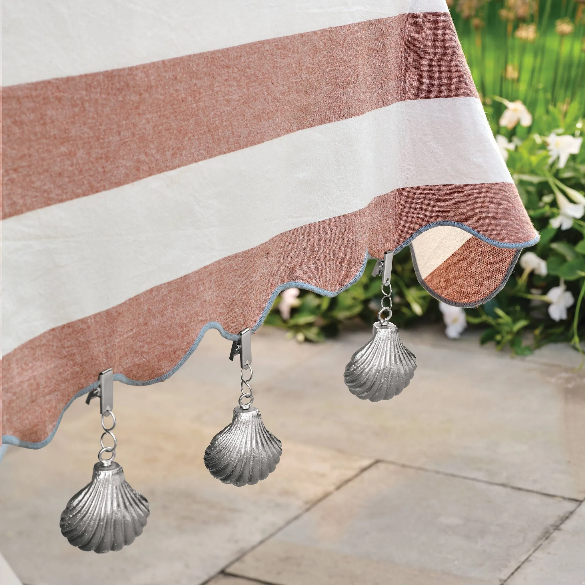Coastal Metal Shell Tablecloth Weights - Kaedas