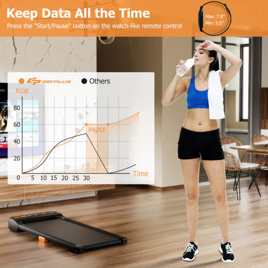 Under Desk Walking Pad Treadmill for Home/Office With Watch-Like Remote Control - Kaedas