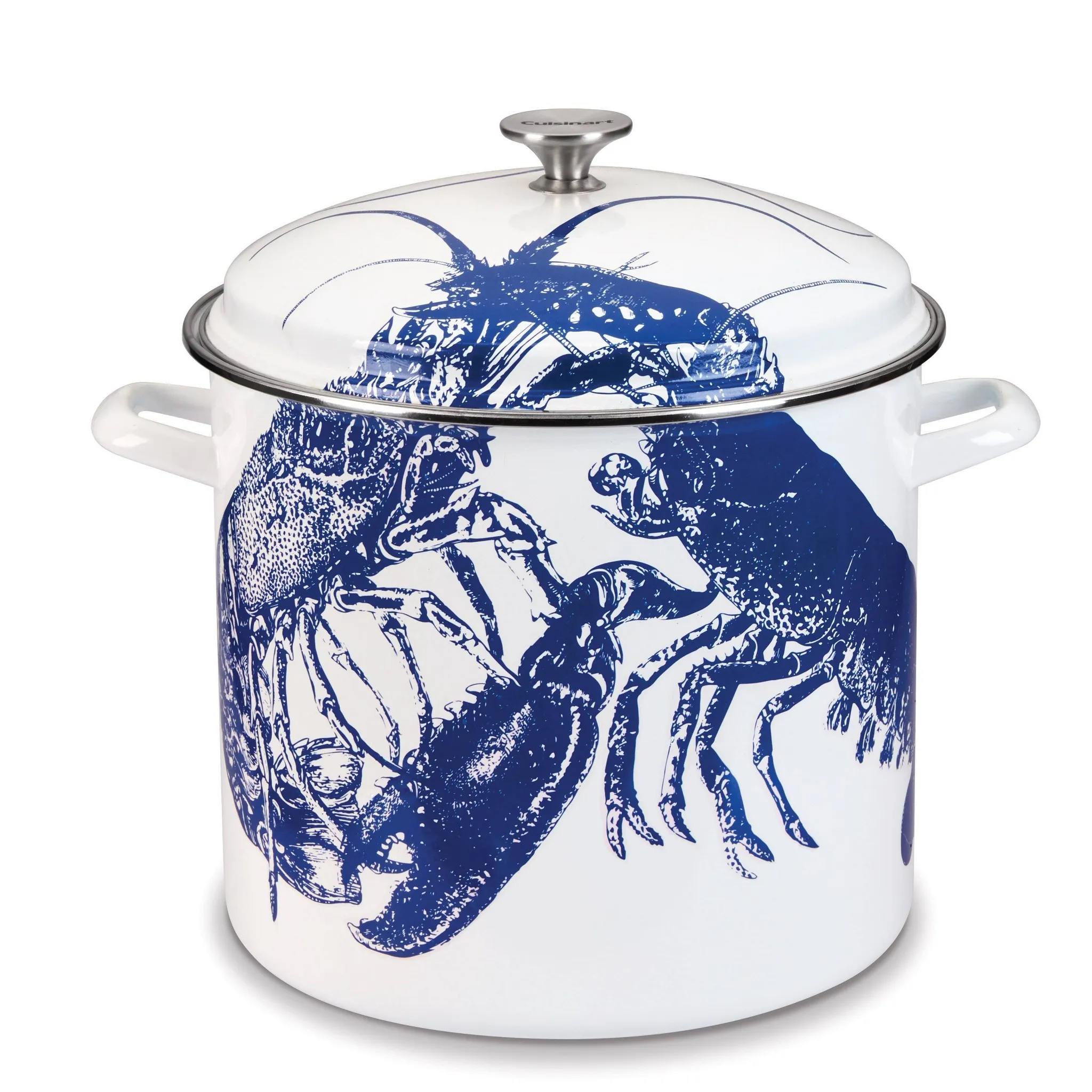 Caskata 16qt Enamel on Steel Stockpot with Cover - Blue Lobster - Kaedas