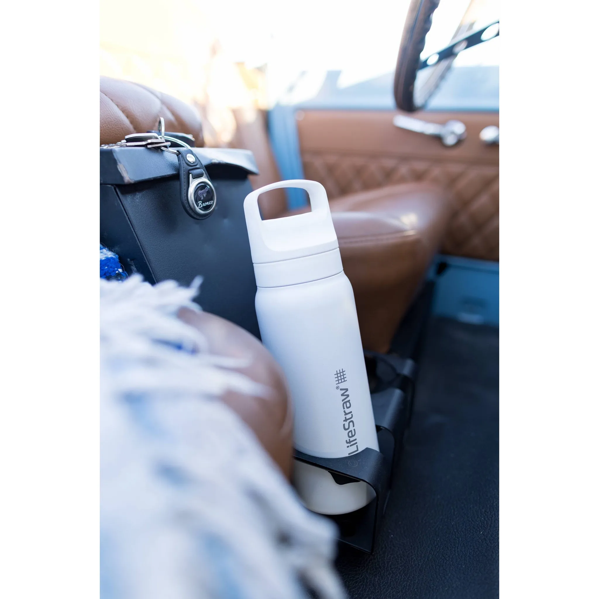 24oz Go Series Stainless Steel Water Filter Bottle - Polar White - Kaedas