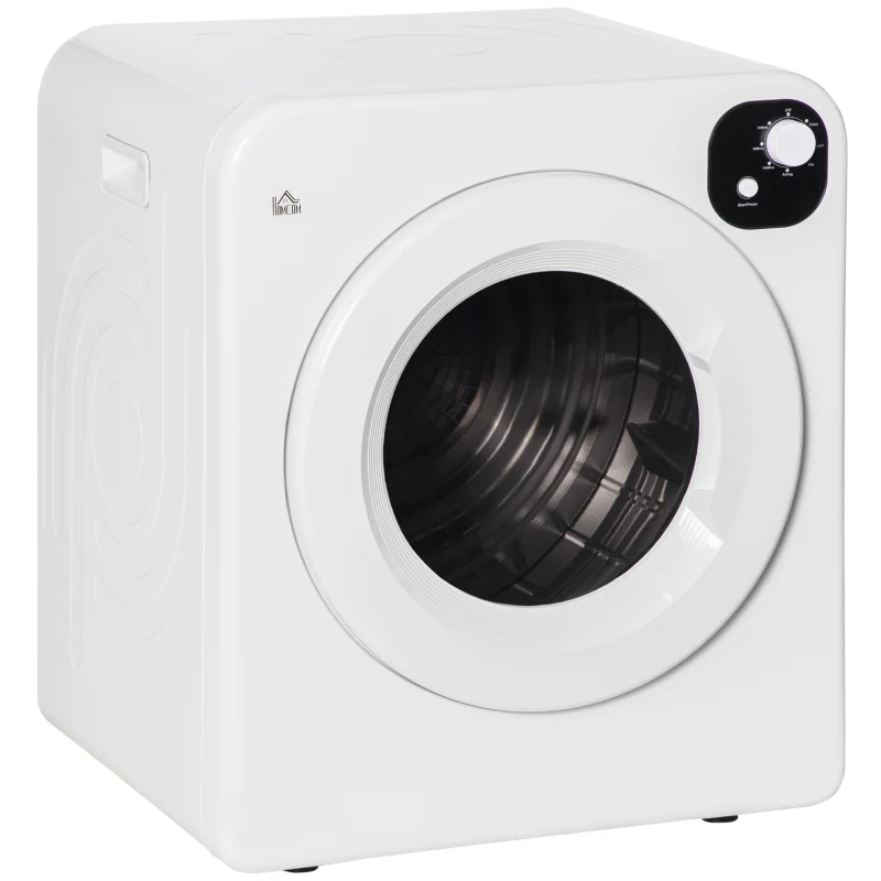 Compact Laundry Dryer 1300W Front Load Electric Dryer - White - Kaedas