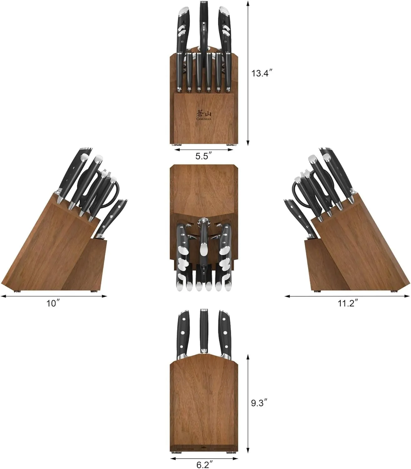 Cangshan Alps 17-Piece Knife Set - Kaedas
