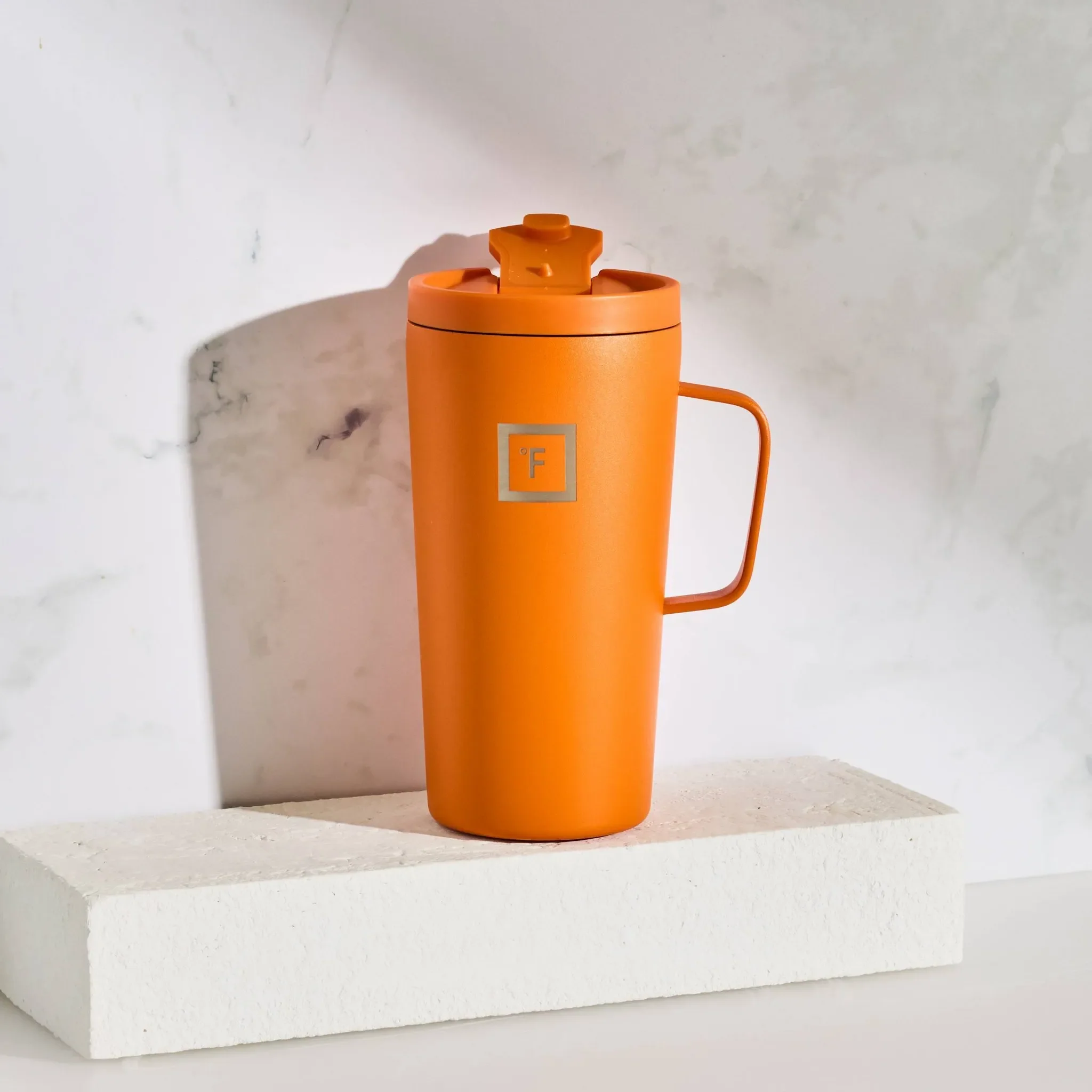 Insulated Stainless Steel Coffee Mug - Apricot Orange - Kaedas