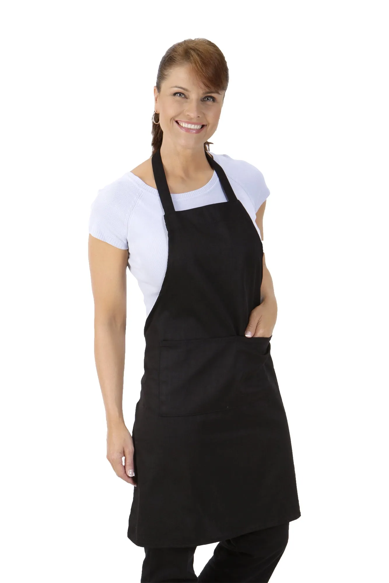 Nouvelle Legende Commercial Grade Kitchen Bib Apron - Black - 2 Pack - Kaedas