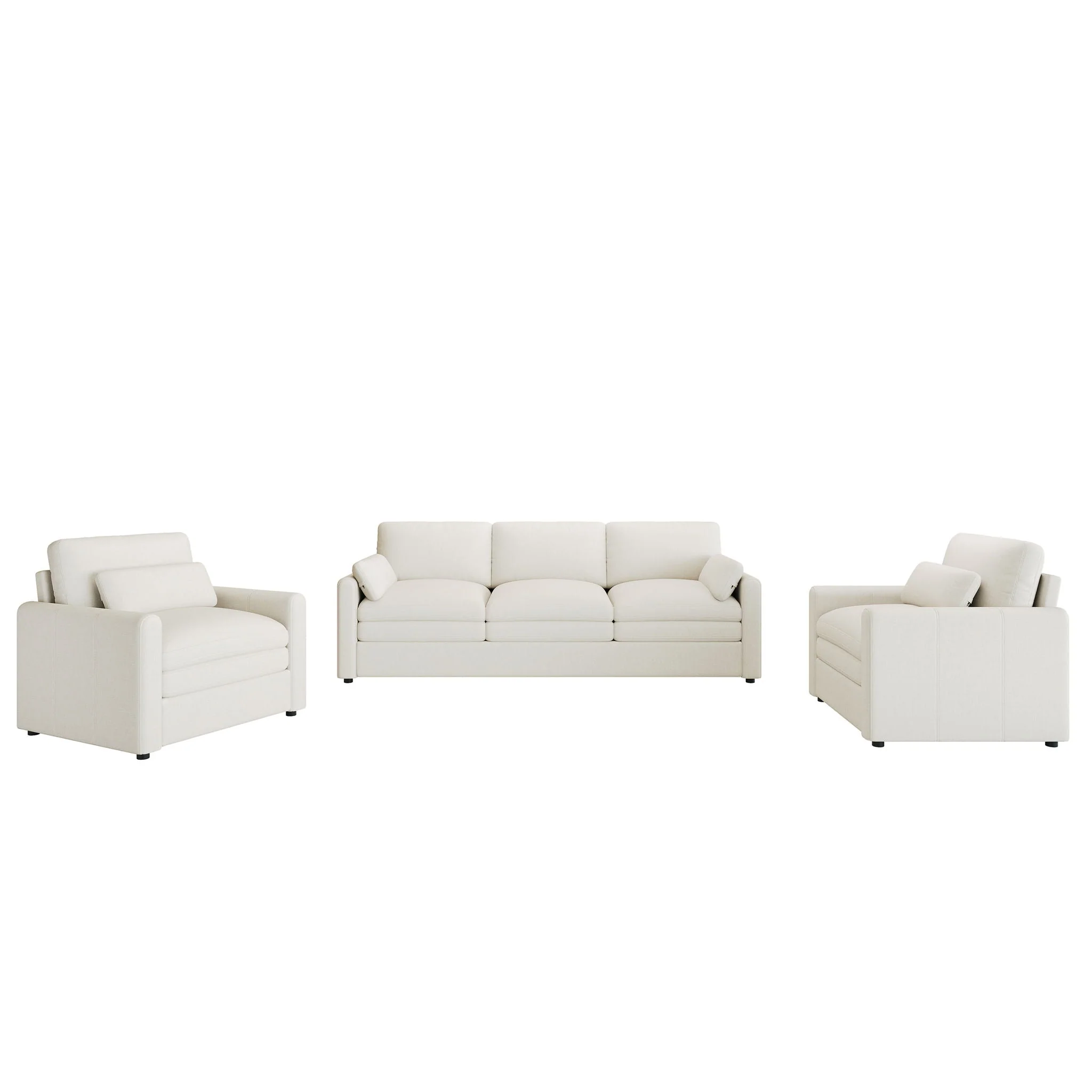 Cloud Sofa Set Couch for Living Room - Beige - Kaedas