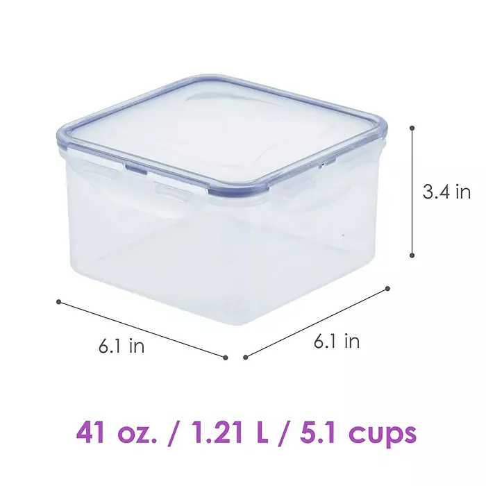 Easy Essentials Square 41-Oz. Food Storage Container, Set of 4 - Kaedas