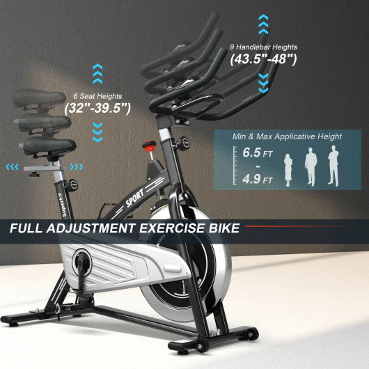 Indoor Exercise Cycling Bike With Heart Rate and Monitor - Kaedas
