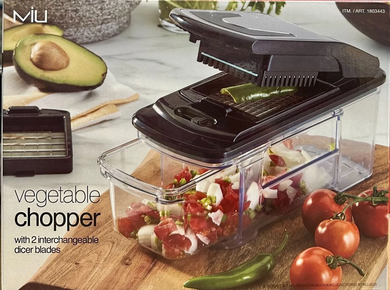 Vegetable Chopper with 2 Interchangeable Dicer Blades - Kaedas