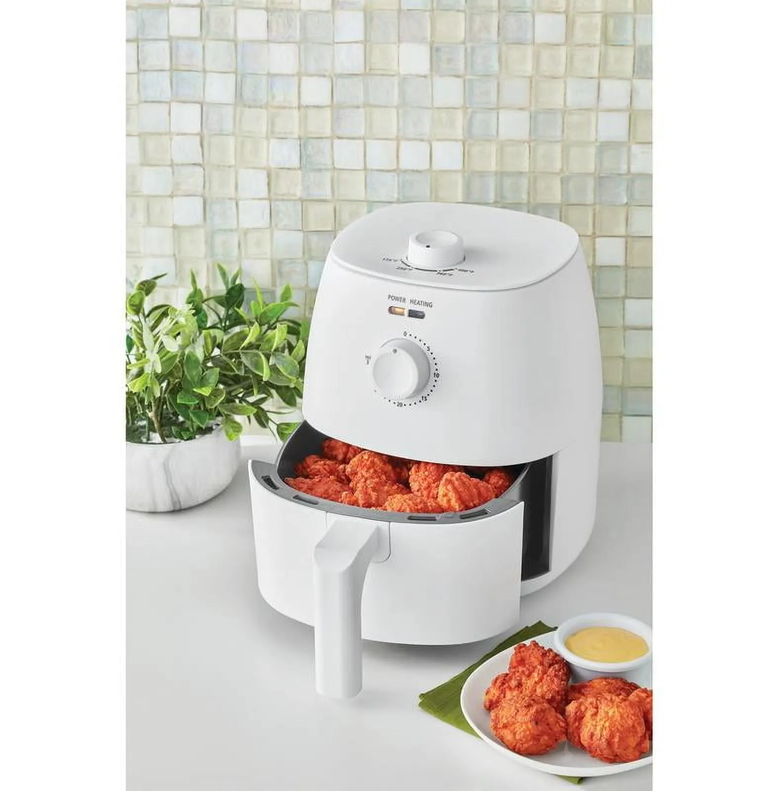 Mainstays 2.2 qt Air Fryer, Arctic White - Automatic Shutoff - Kaedas