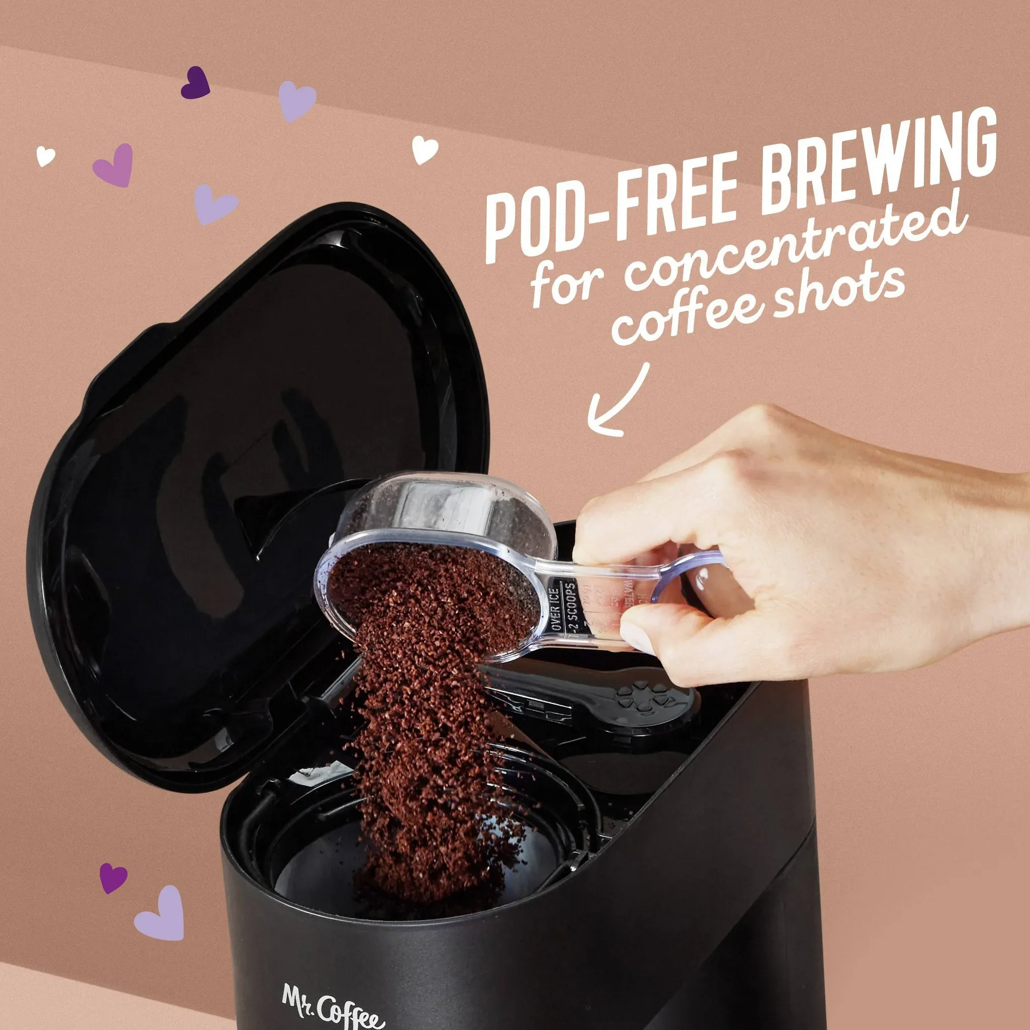 4-in-1 Single-Serve Coffee Maker with Milk Frother - Black - Kaedas