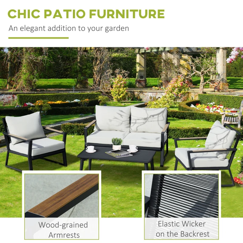 Outsunny 4 Piece Patio Furniture Set - Kaedas