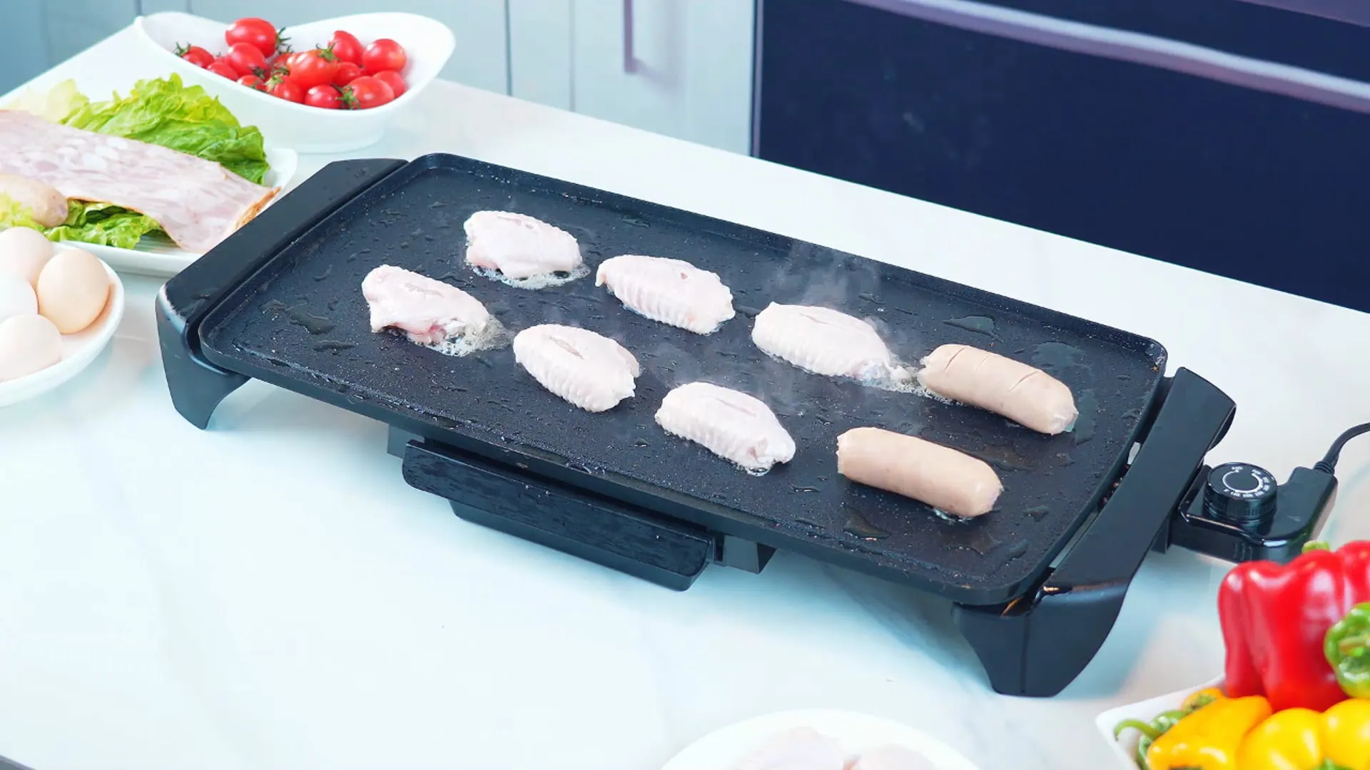 Mainstays 20” Electric Griddle - Non-Stick, Temperature Control,1500 W,Ceramic Coating - Kaedas