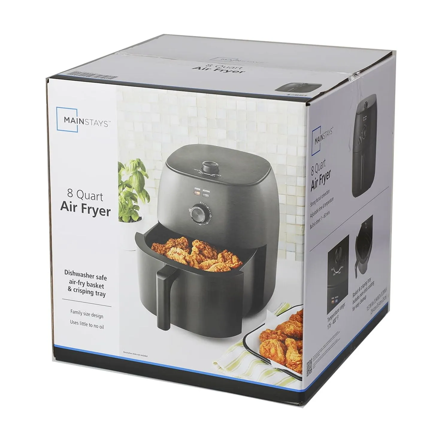 Mainstays 8 Qt Air Fryer With Automatic Shutoff - Black (See Description) - Kaedas