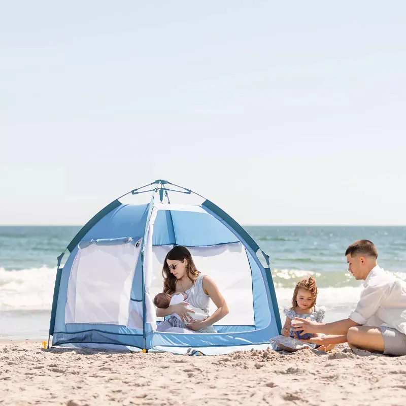 Go With Me Deluxe Playard Villa Tent - Blue Wave - Kaedas
