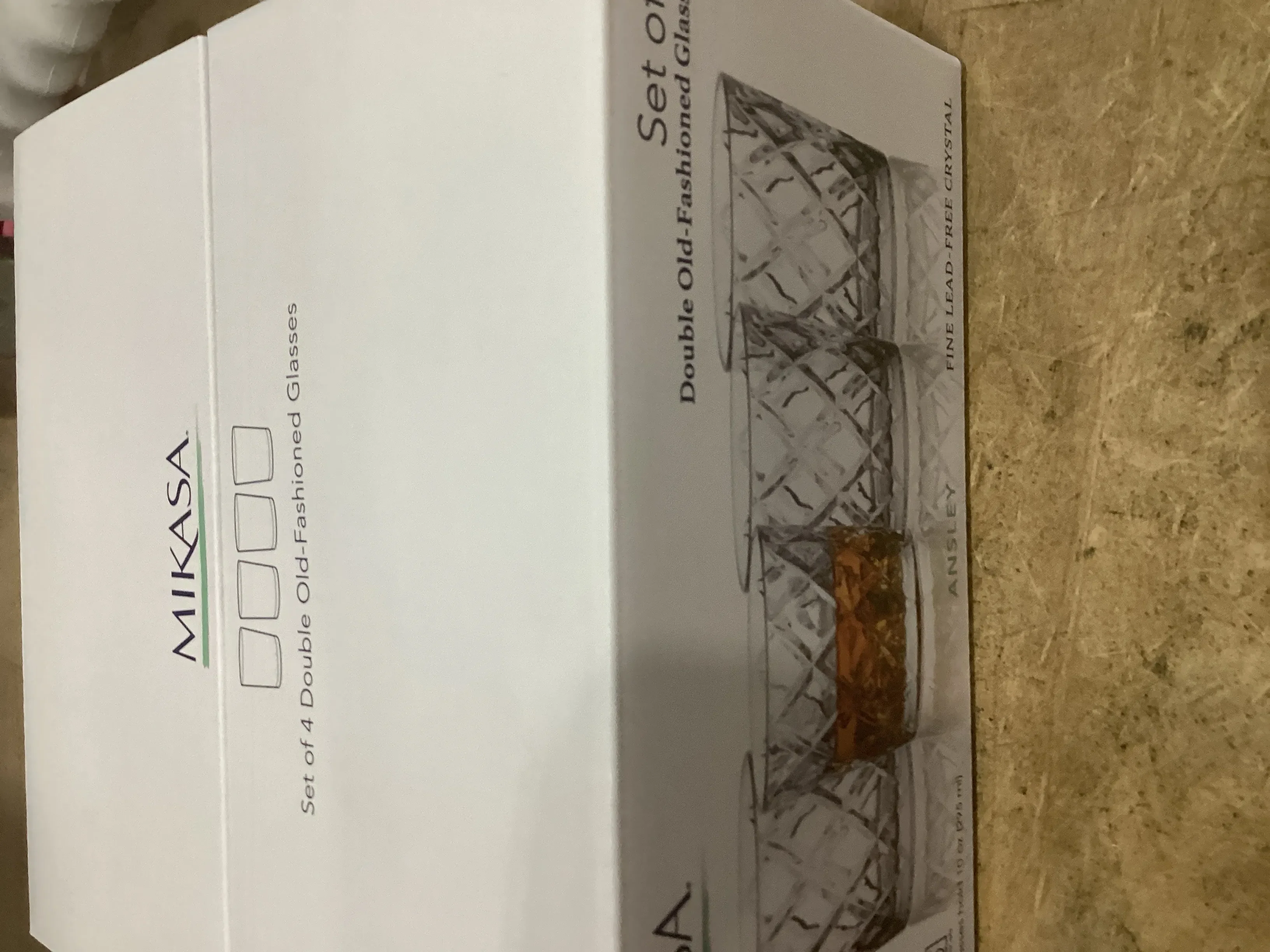 Double Old Fashioned Fine Lead-Free Crystal Glasses Set of 4 - Kaedas