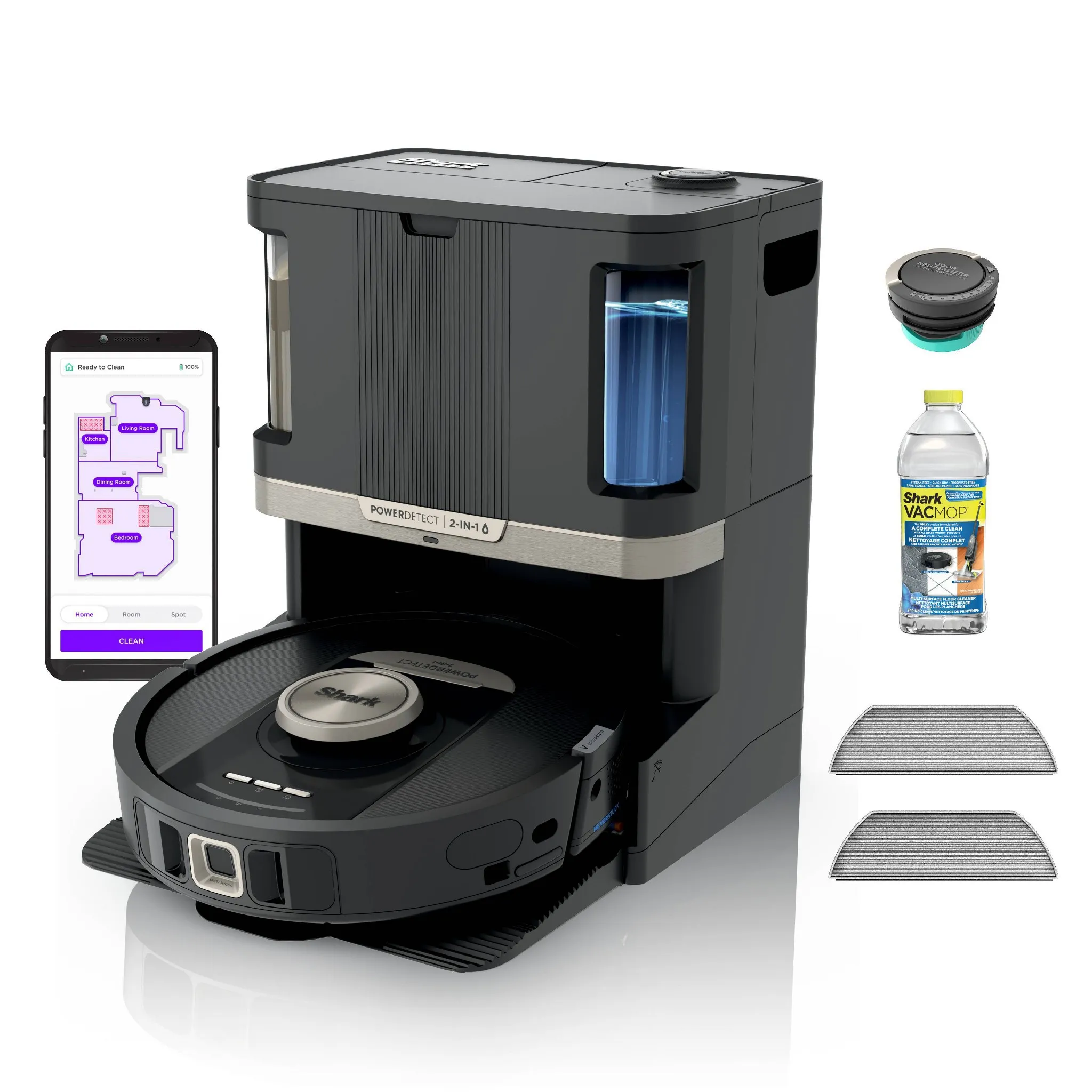 Power Detect 2-In-1 Robot Vacuum And Mop With NeverTouch Pro Base - RV2820ZE - Kaedas