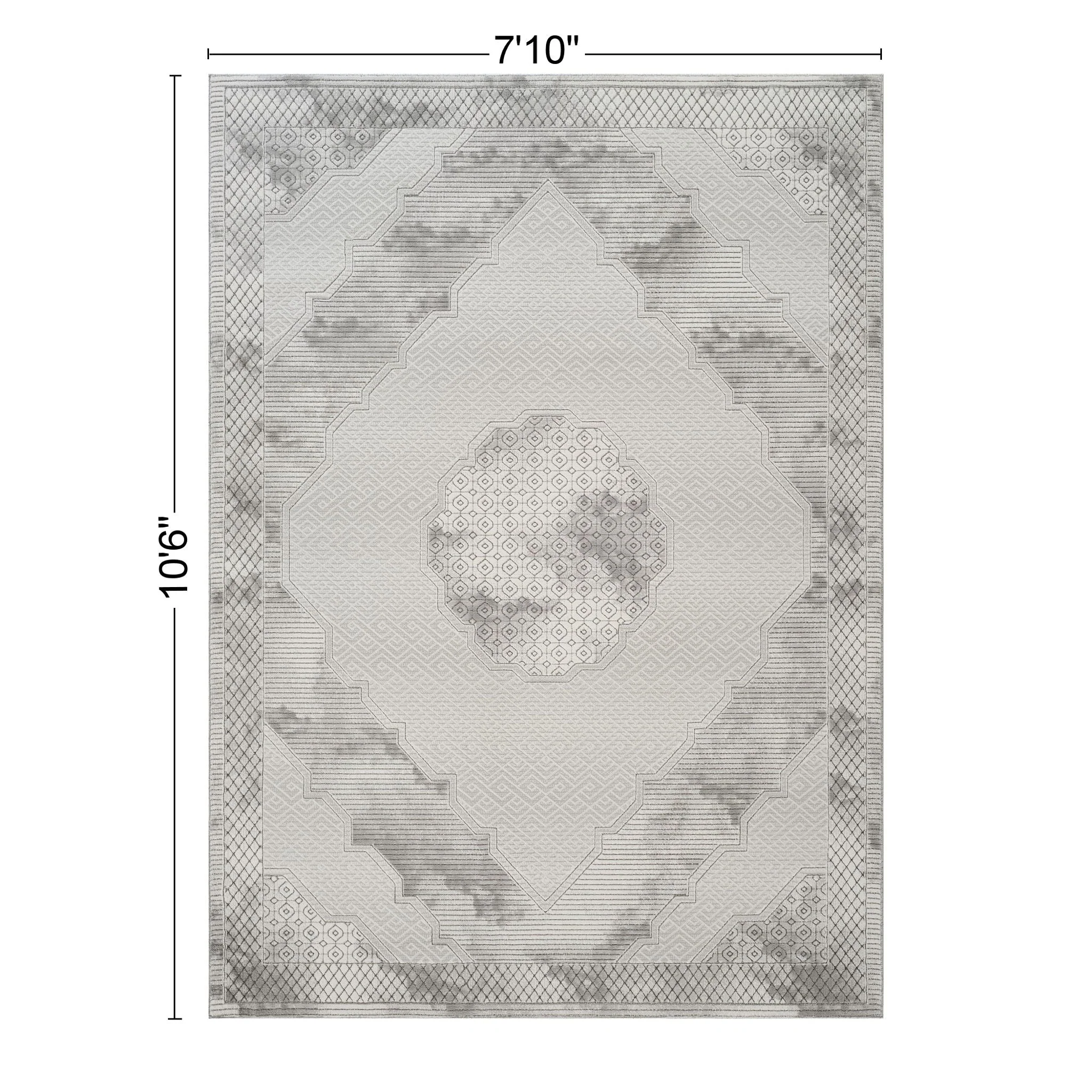 Geometrix - Medallion Rug With Geometric 3D Effect - Kaedas