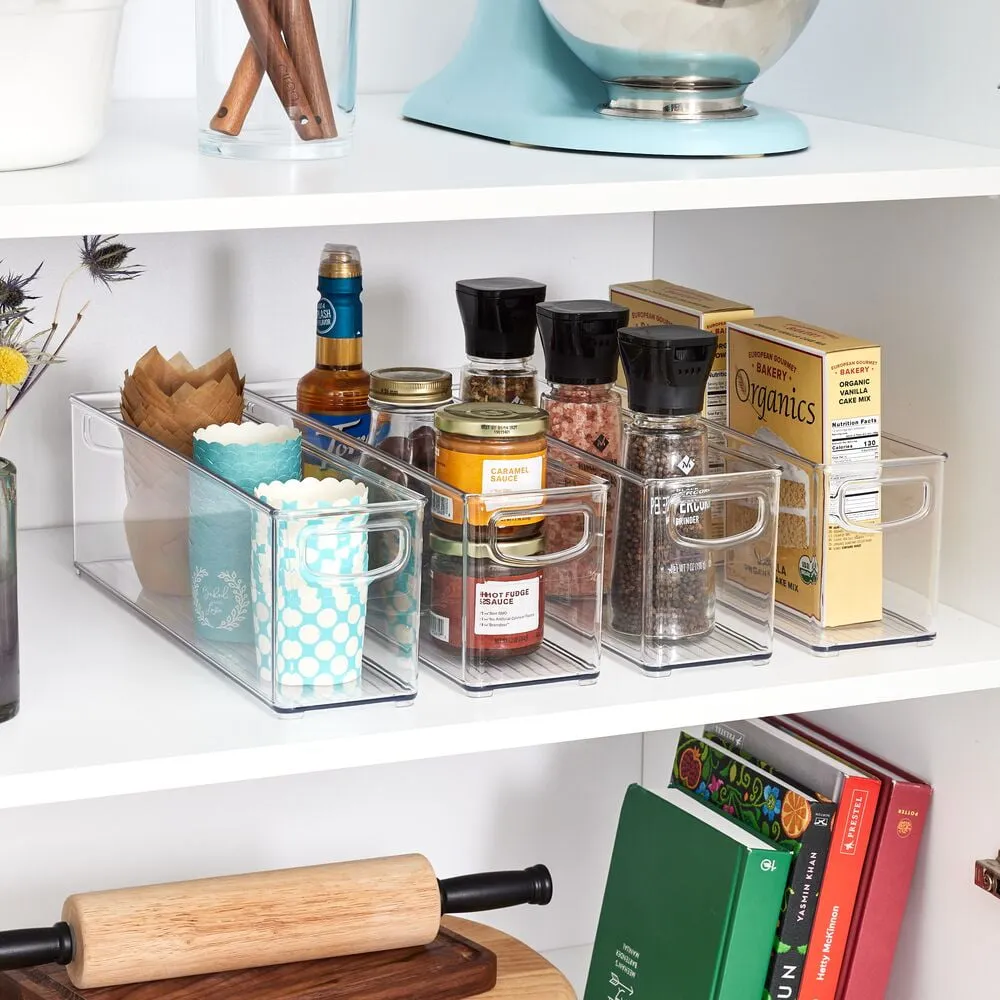 iDesign 4-Piece Recycled Plastic Kitchen Storage Organizer Bins - 16