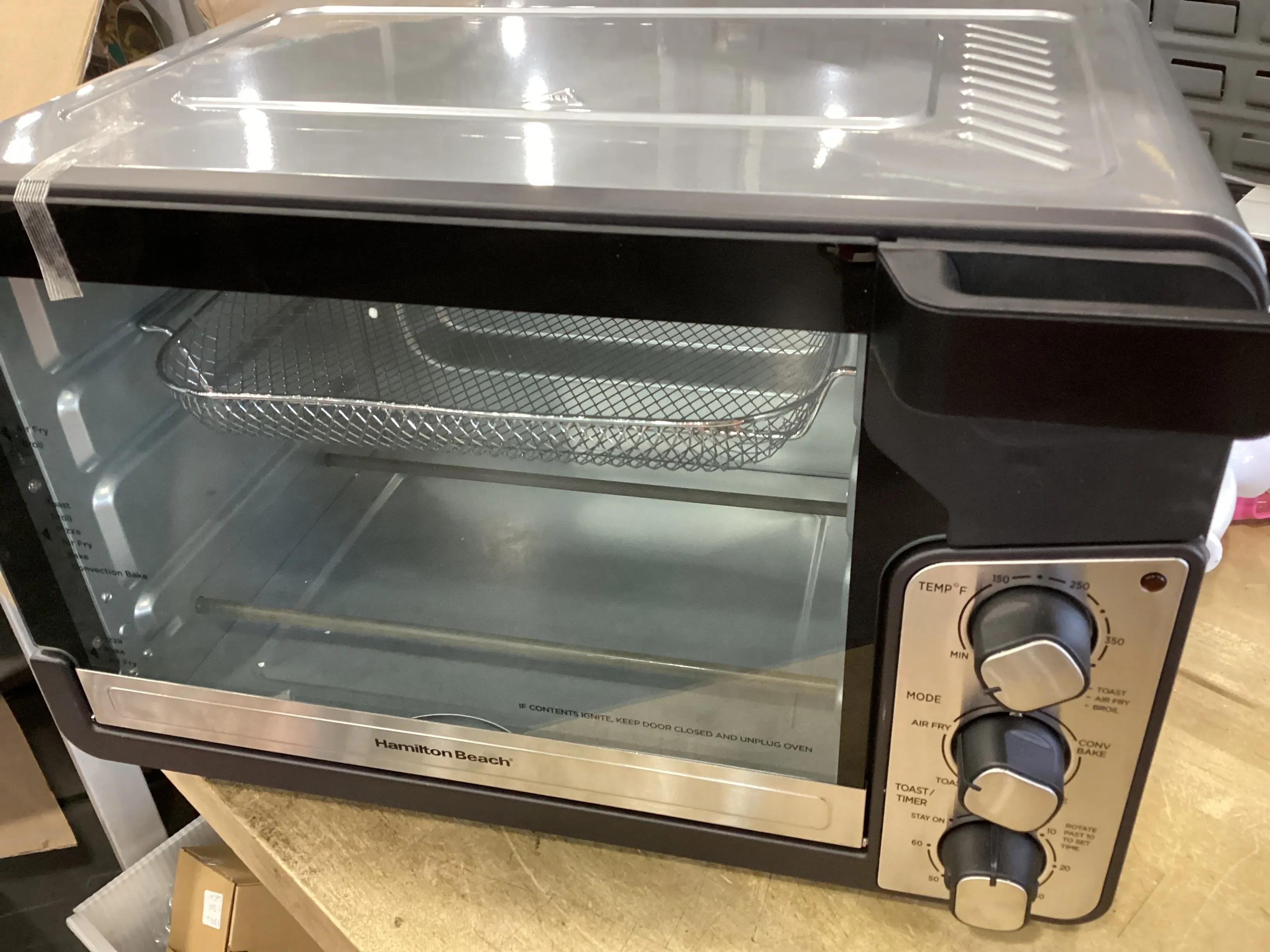 Hamilton Beach Easy View XL Toaster Oven With Sure-Crisp Air Fry, 1750W, 6 Slice Capacity (See Description) - Kaedas