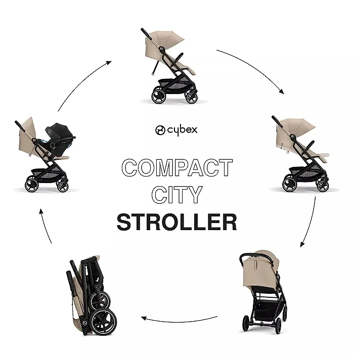 Beezy 2 Compact City Stroller - Almond Beige - Kaedas