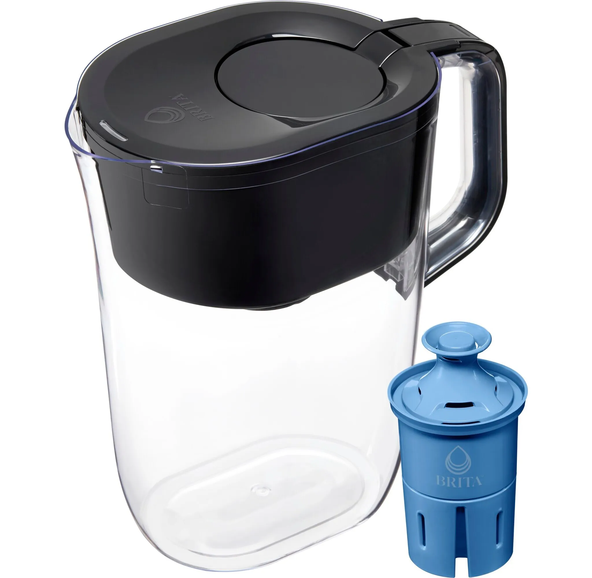 Water Filter 10-Cup Tahoe Water Pitcher Dispenser with Elite Water Filter - Black - Kaedas