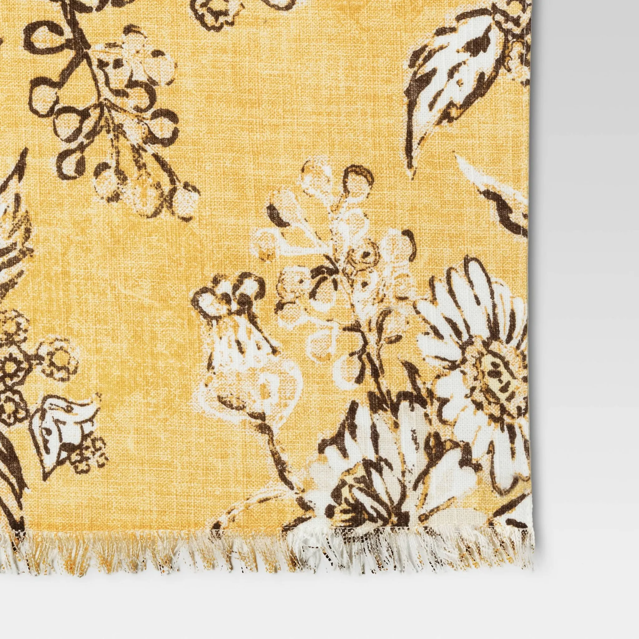 Cotton Flower Printed Fused Placemat Yellow - Threshold™ - Kaedas