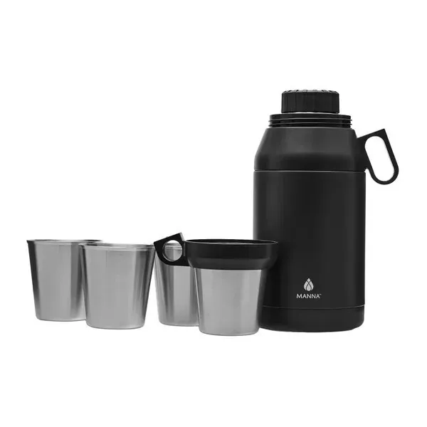 64oz Insulated Stack Jug with 4 Stainless Steel Cups - Kaedas