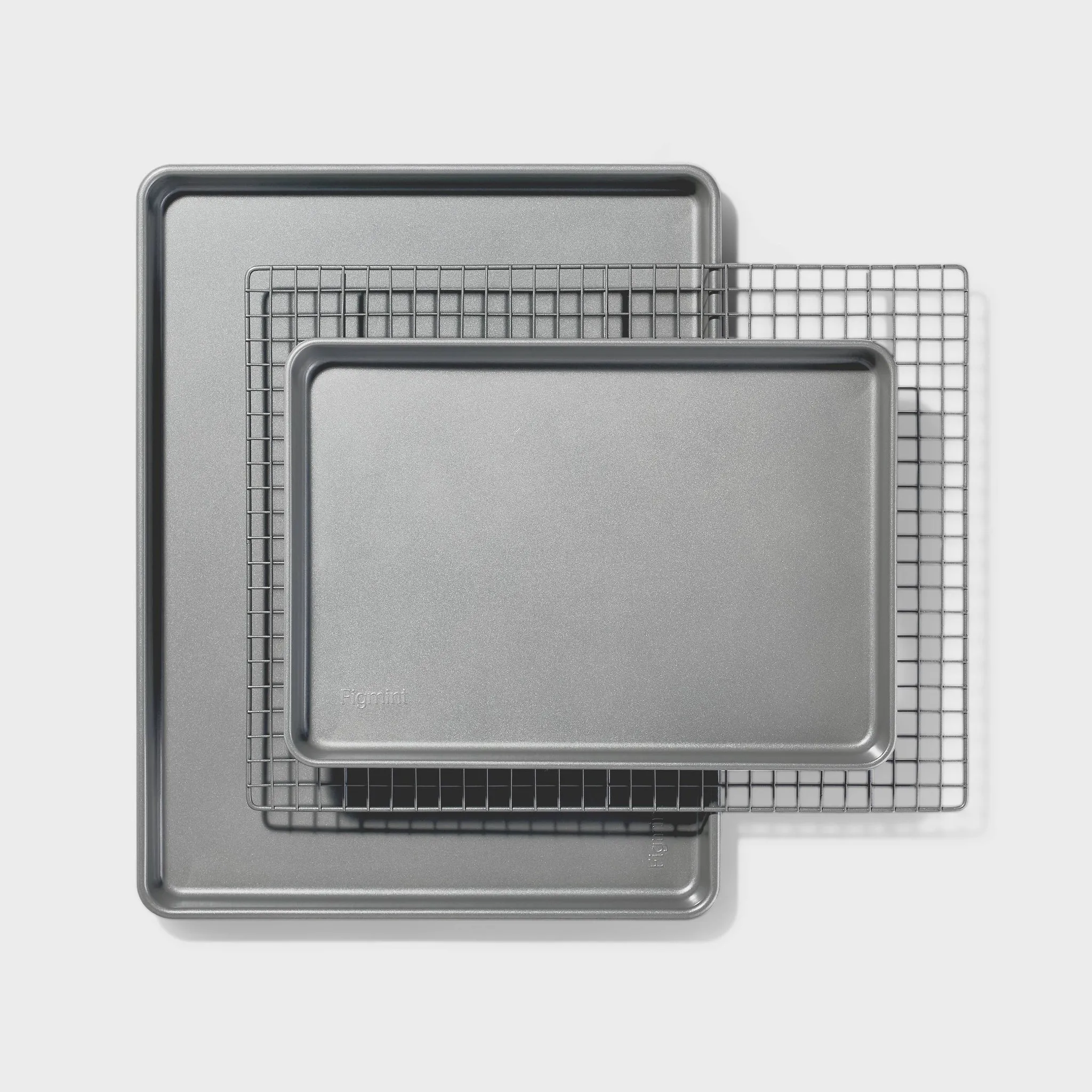 8pc Nonstick Bakeware Set- Gray - Kaedas