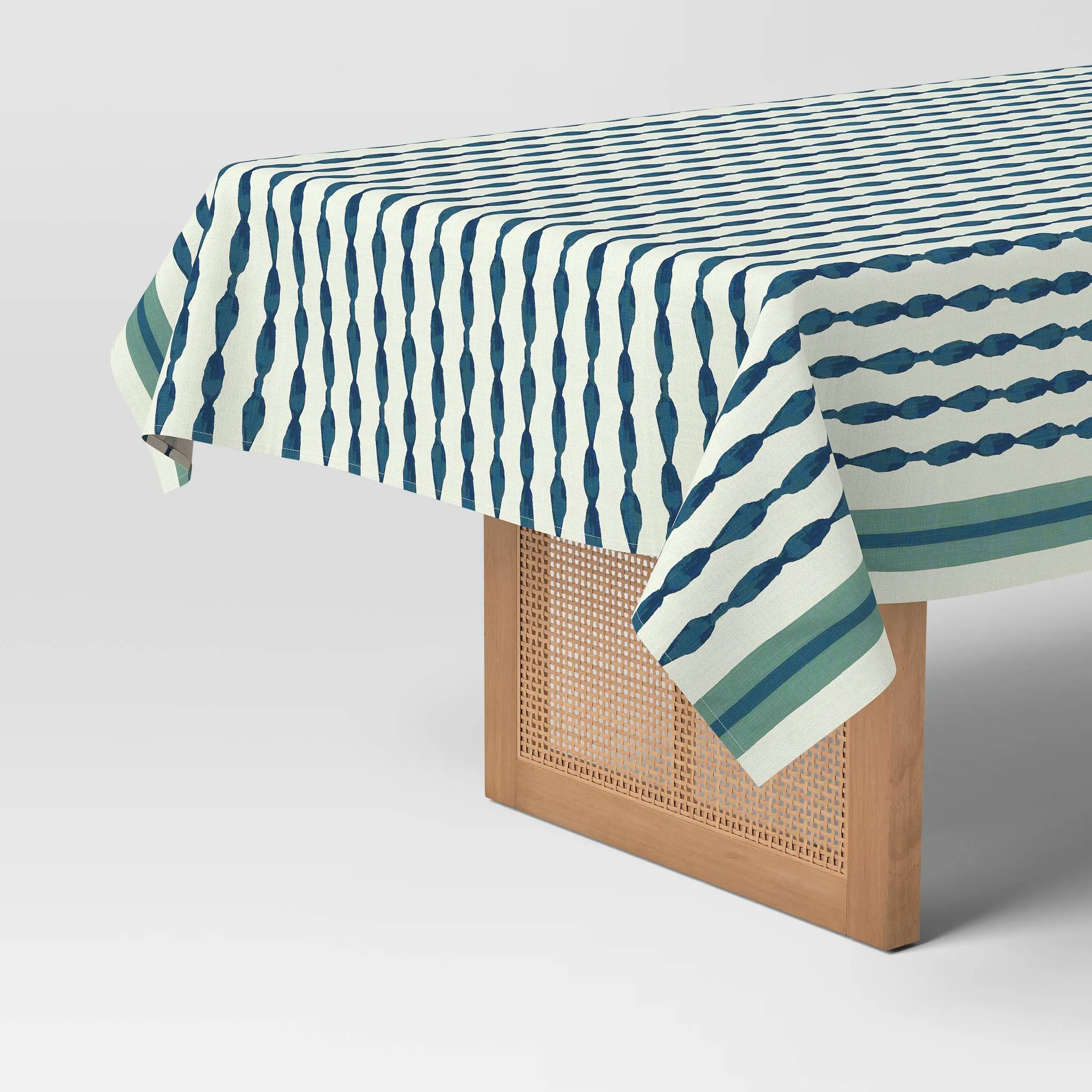 Coastal Blue Striped Tablecloth - Kaedas