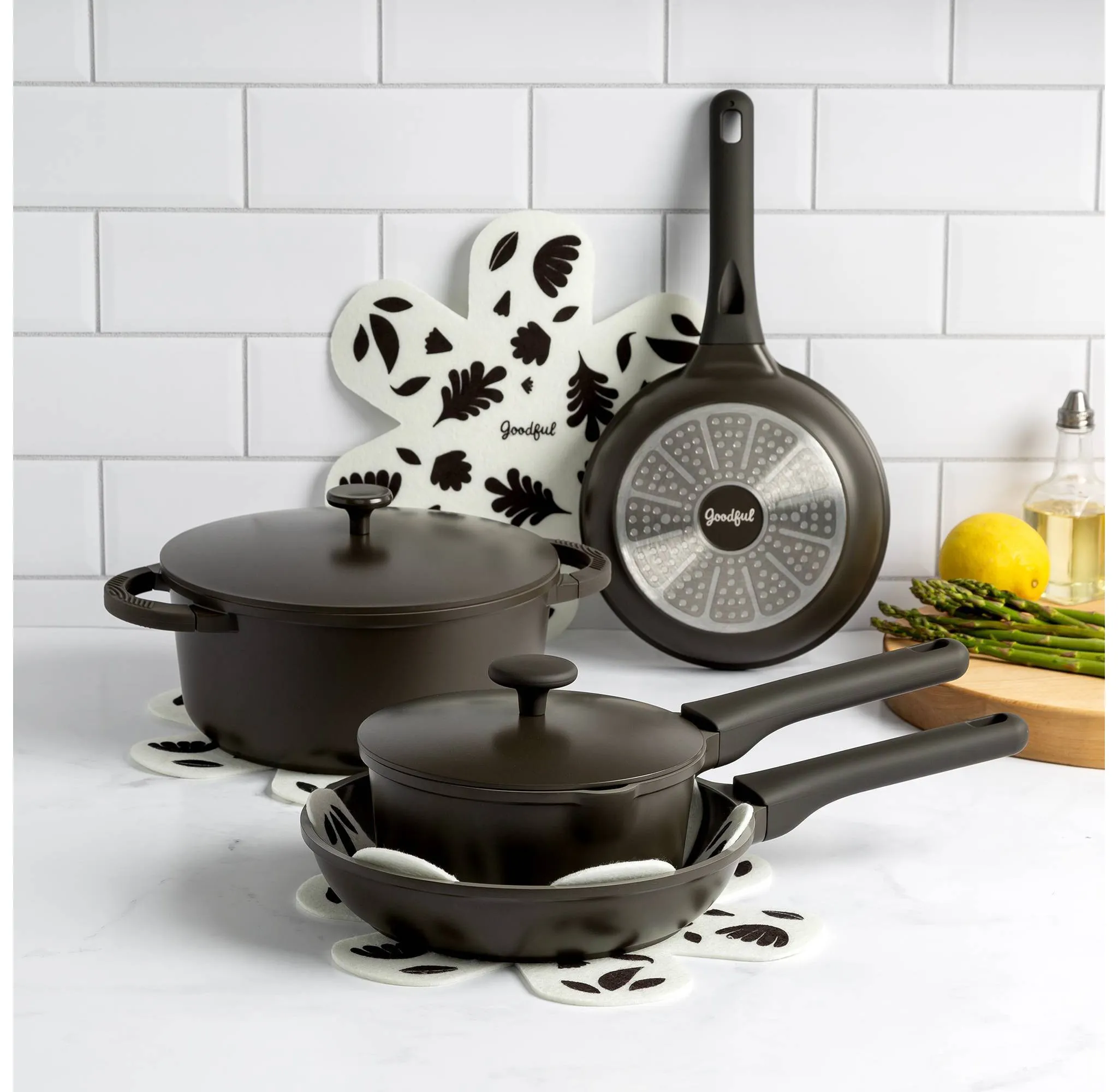 10pc Cast Aluminum Cookware Set - Grey - Kaedas