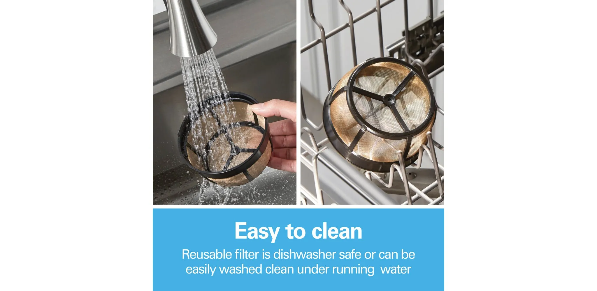 Coffee Cupcake Permanent Filter 80675R: Reusable Filter for Coffee Maker, Plastic & Stainless Steel - Kaedas