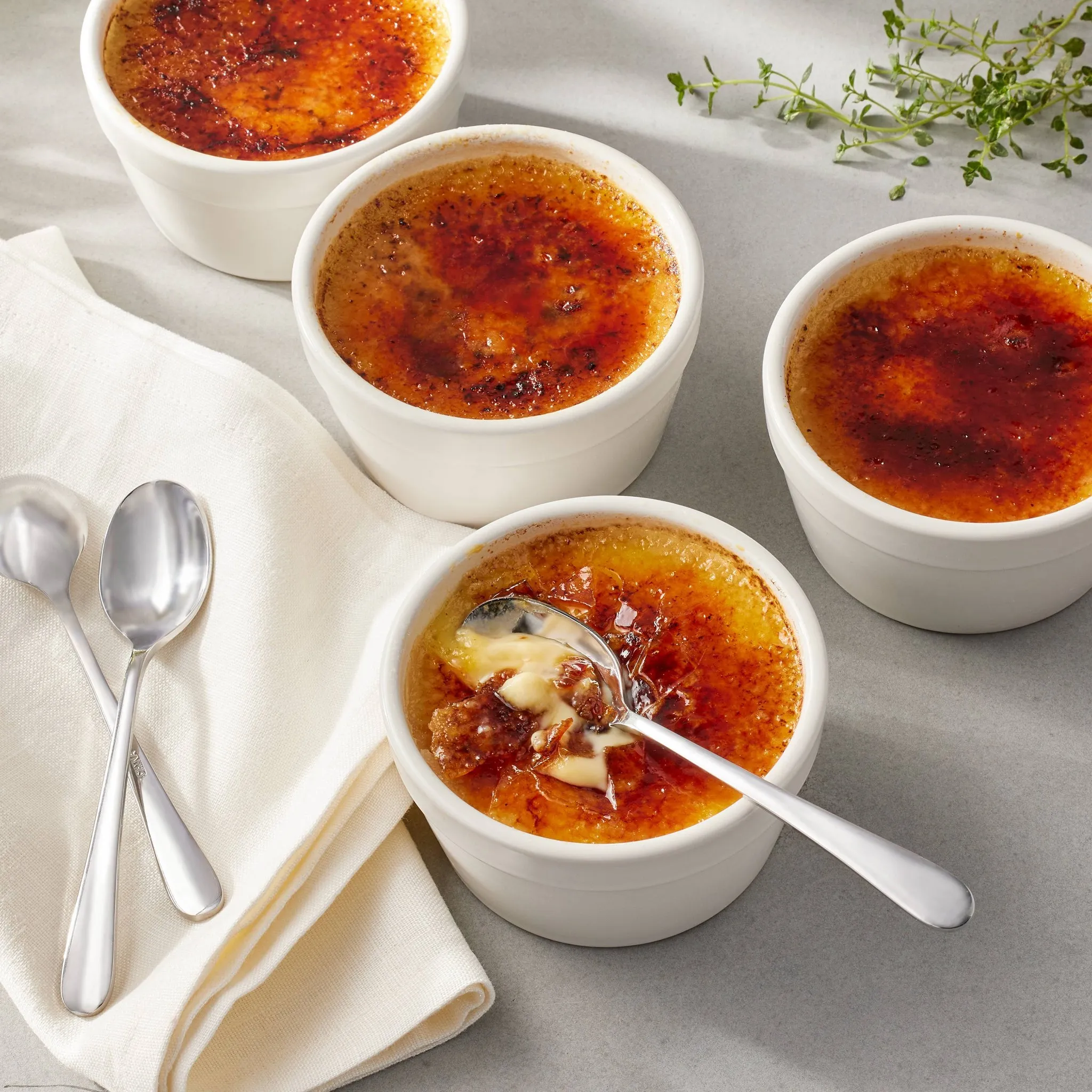 4-Piece Stoneware Ramekin Set - Beige - Kaedas