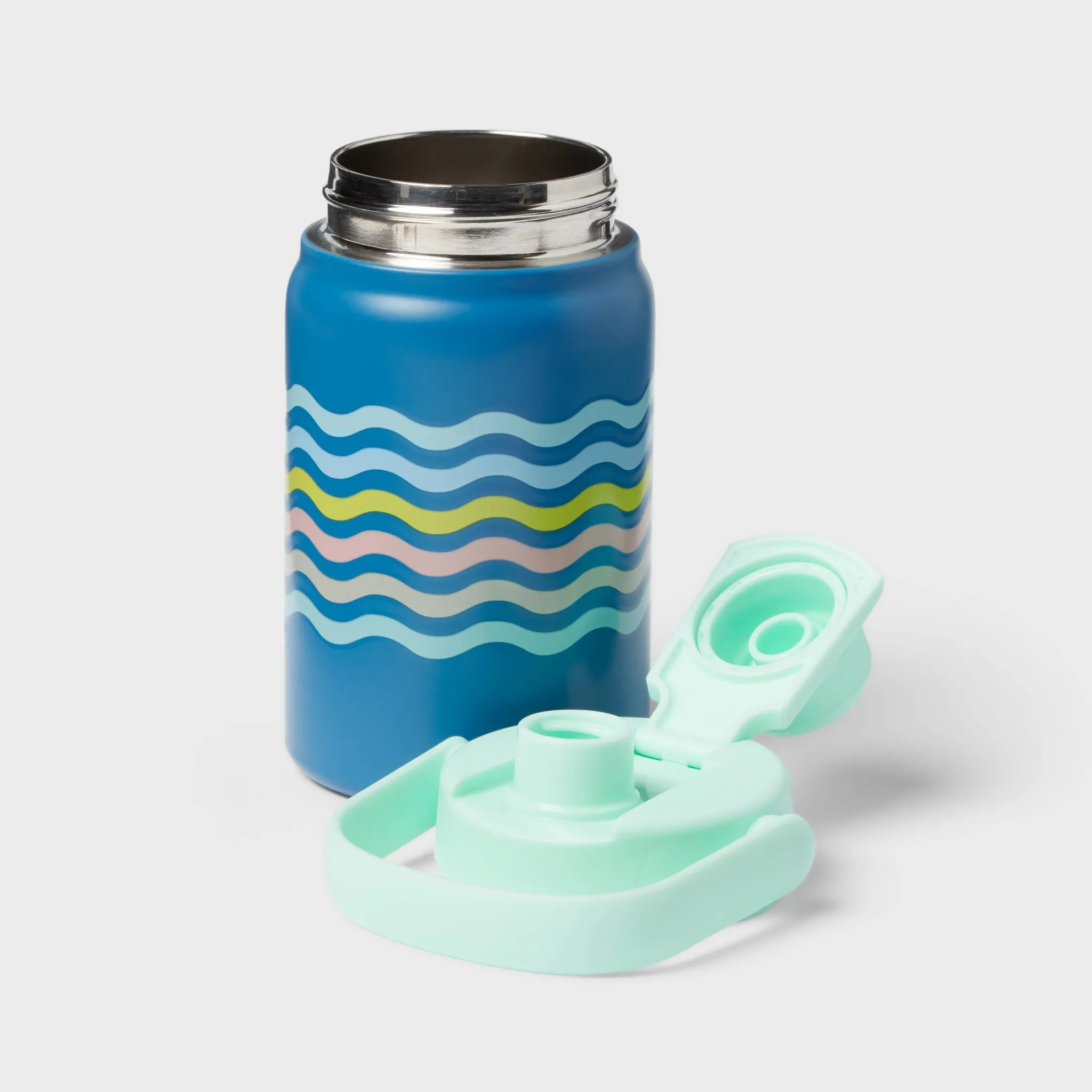 12oz Striped Water Bottle Mint - Kaedas