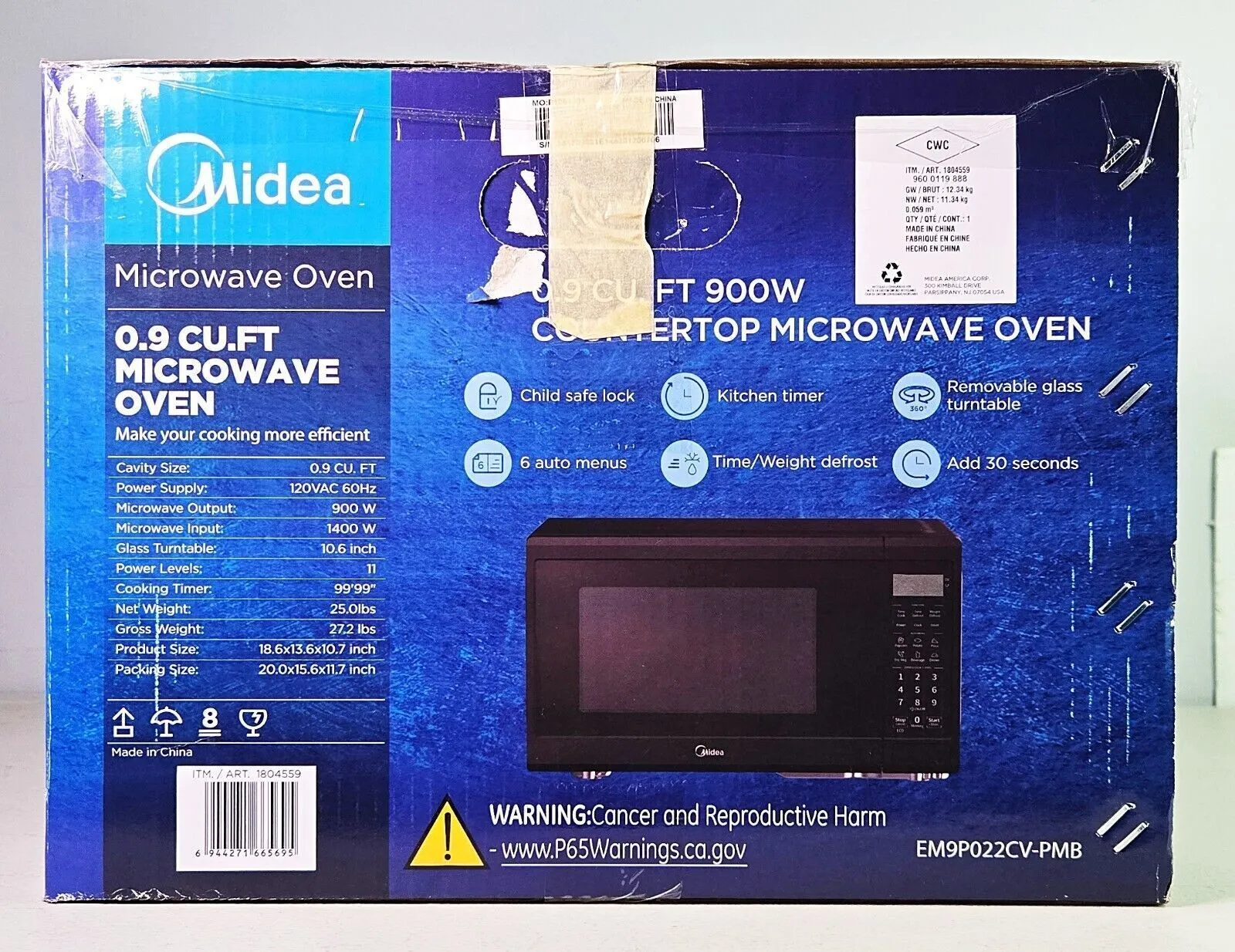0.9 Cu.ft. Countertop Microwave Oven 900 W - Kaedas