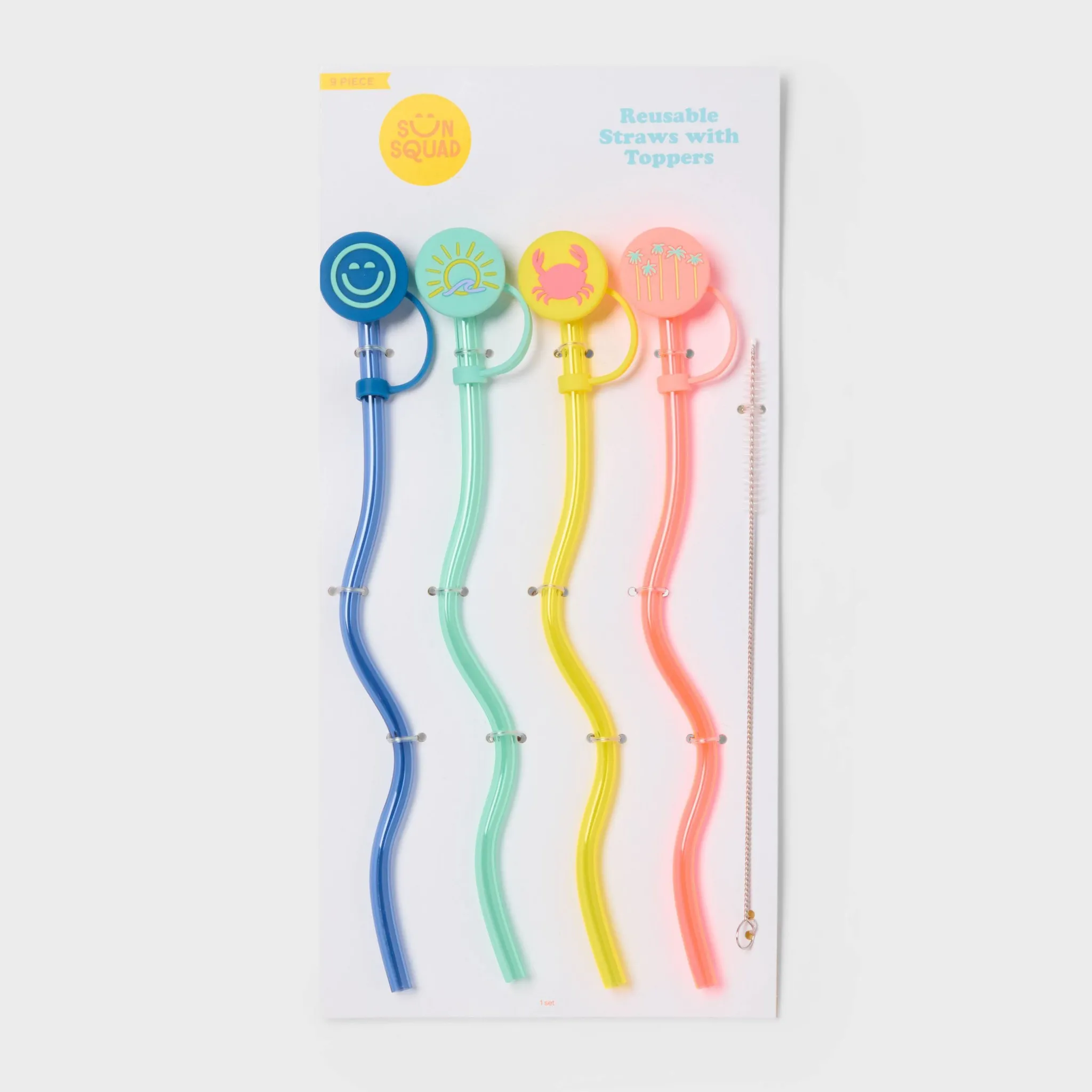 Clear Wavy Straws and Covers - Sun Squad™ - Kaedas