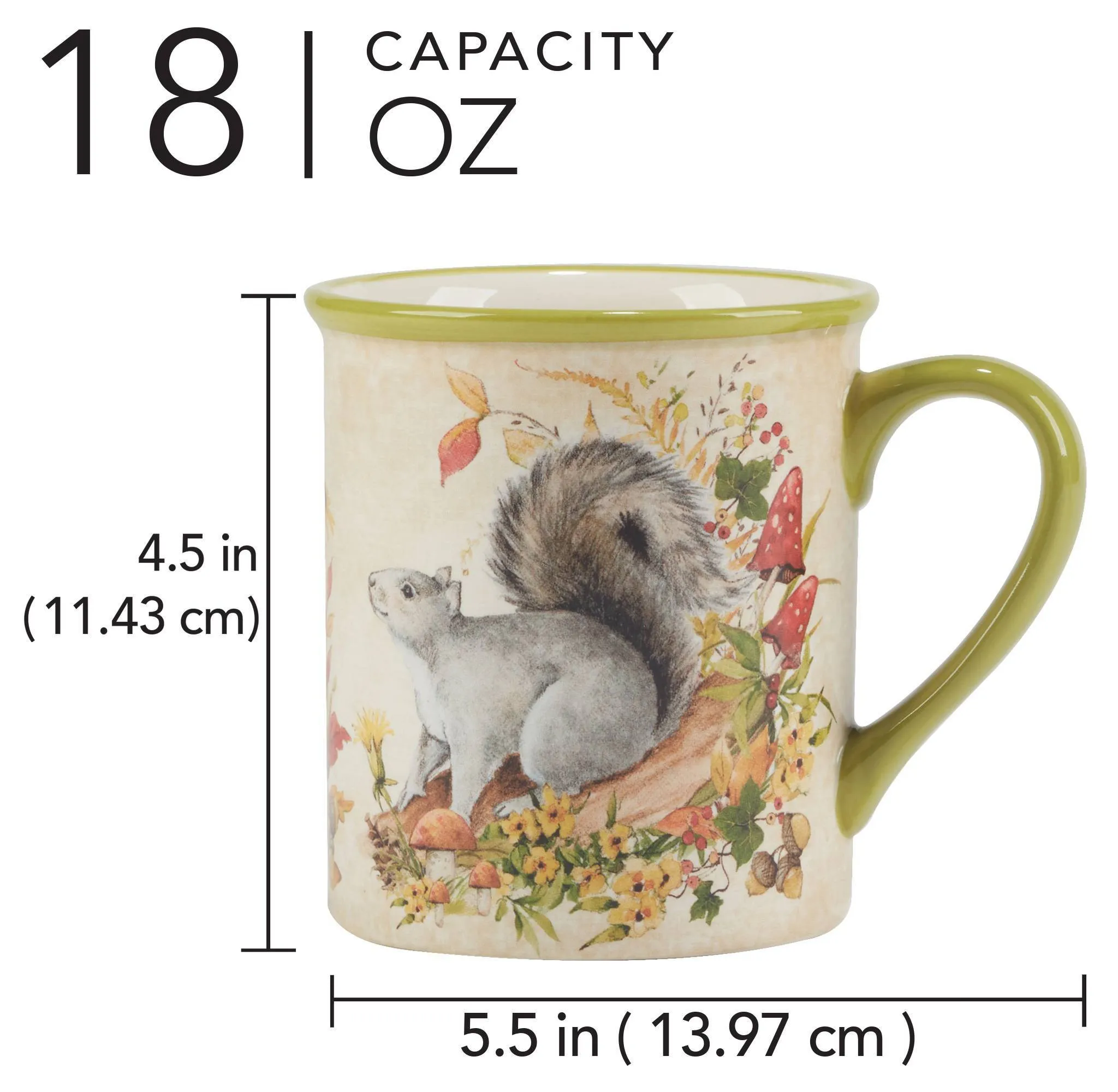 Set of 4 18oz Woodland Critters Mugs - Kaedas