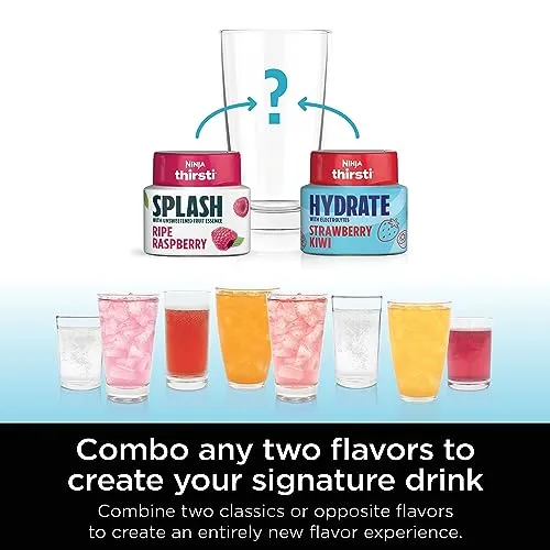 Ninja Thirsti Sparkling Drink System, One Size, Black (See Description) - Kaedas