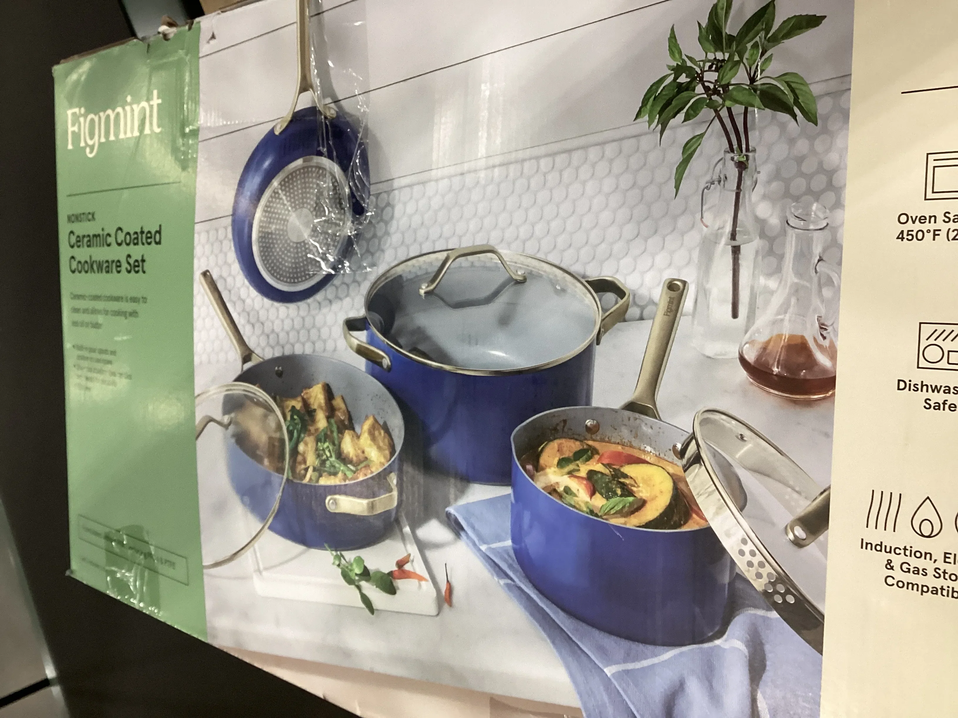 7pc Nonstick Ceramic Coated Aluminum Cookware Set (See Description) - Kaedas