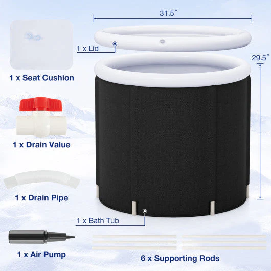 66 Gal Outdoor Ice Plunge Tub With Lid at Home - Kaedas