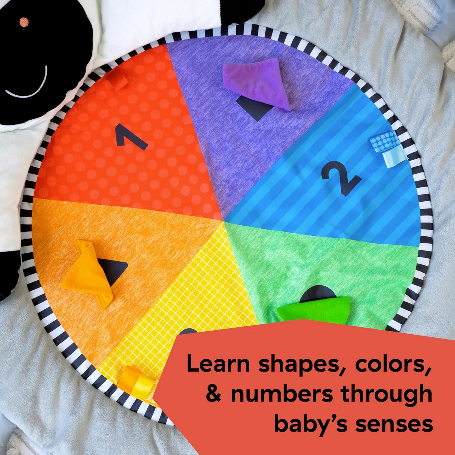 Baby Einstein Zen's Activity Milestones Plush Gym with Wooden Bar - Kaedas