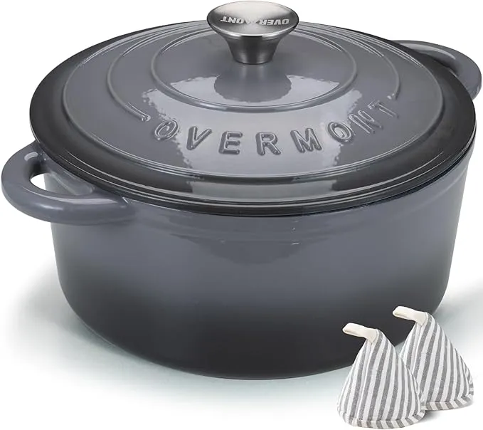 Enameled Cast ironDutch Ovens - Grey - Kaedas