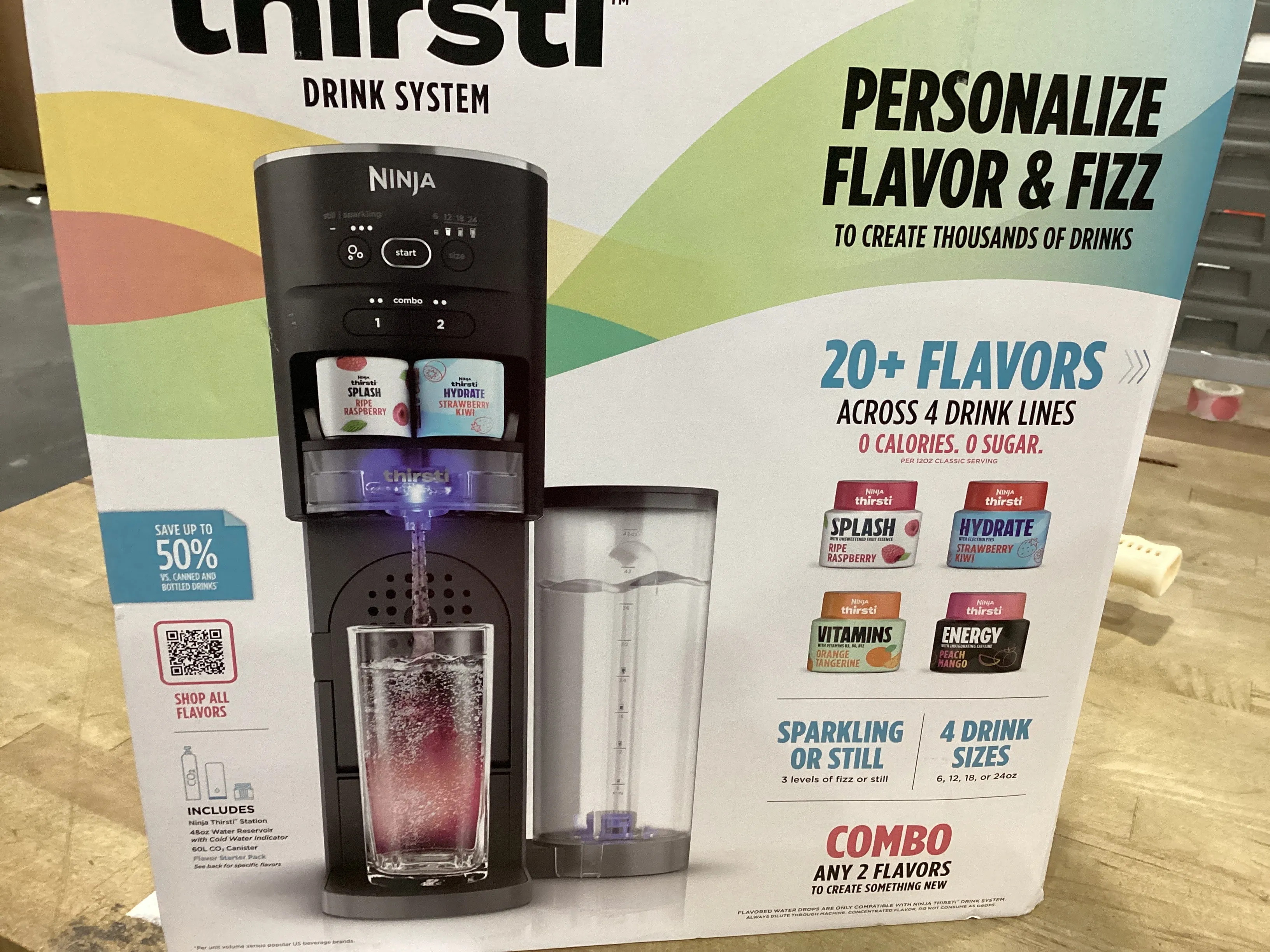 Ninja Thirsti Sparkling Drink System, One Size, Black (See Description) - Kaedas