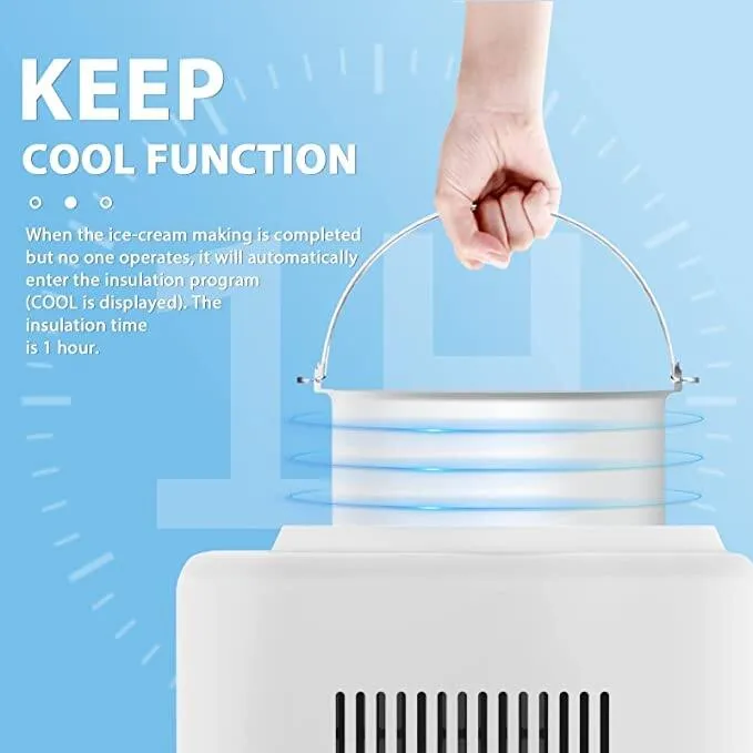 Ice Cream Maker with Compressor - White - Kaedas