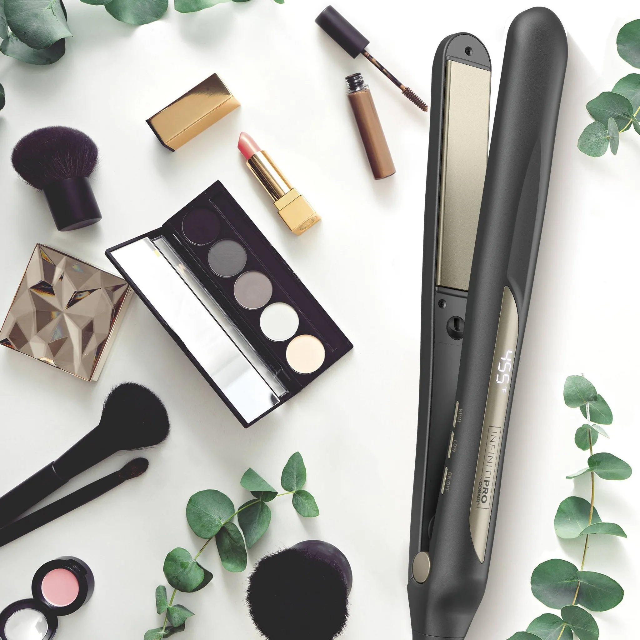 Tourmaline Ceramic Flat Iron, 1-Inch, Dark Gray - Kaedas